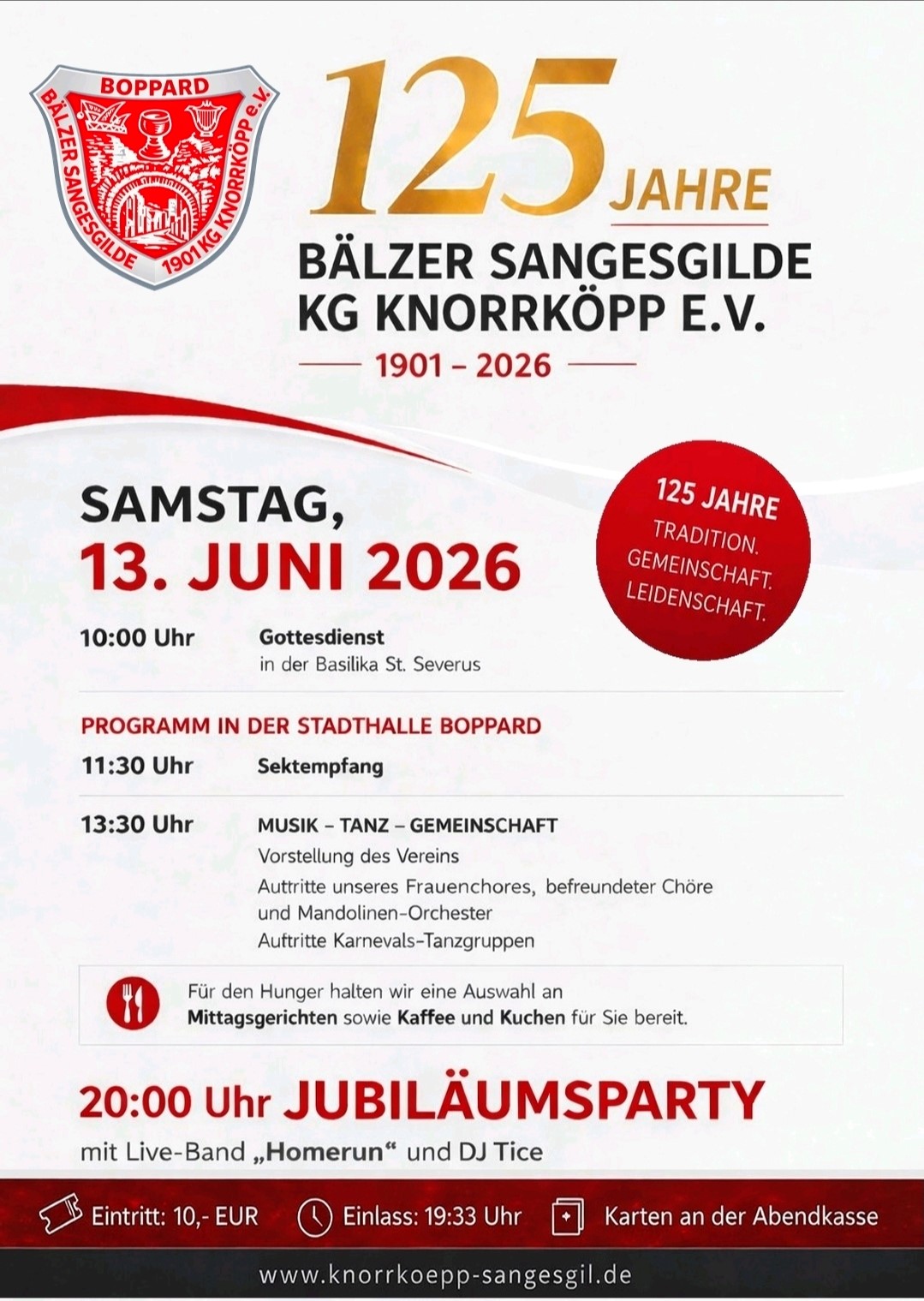 125 Jahre Bälzer Sangesgilde KG Knorrköpp e.V